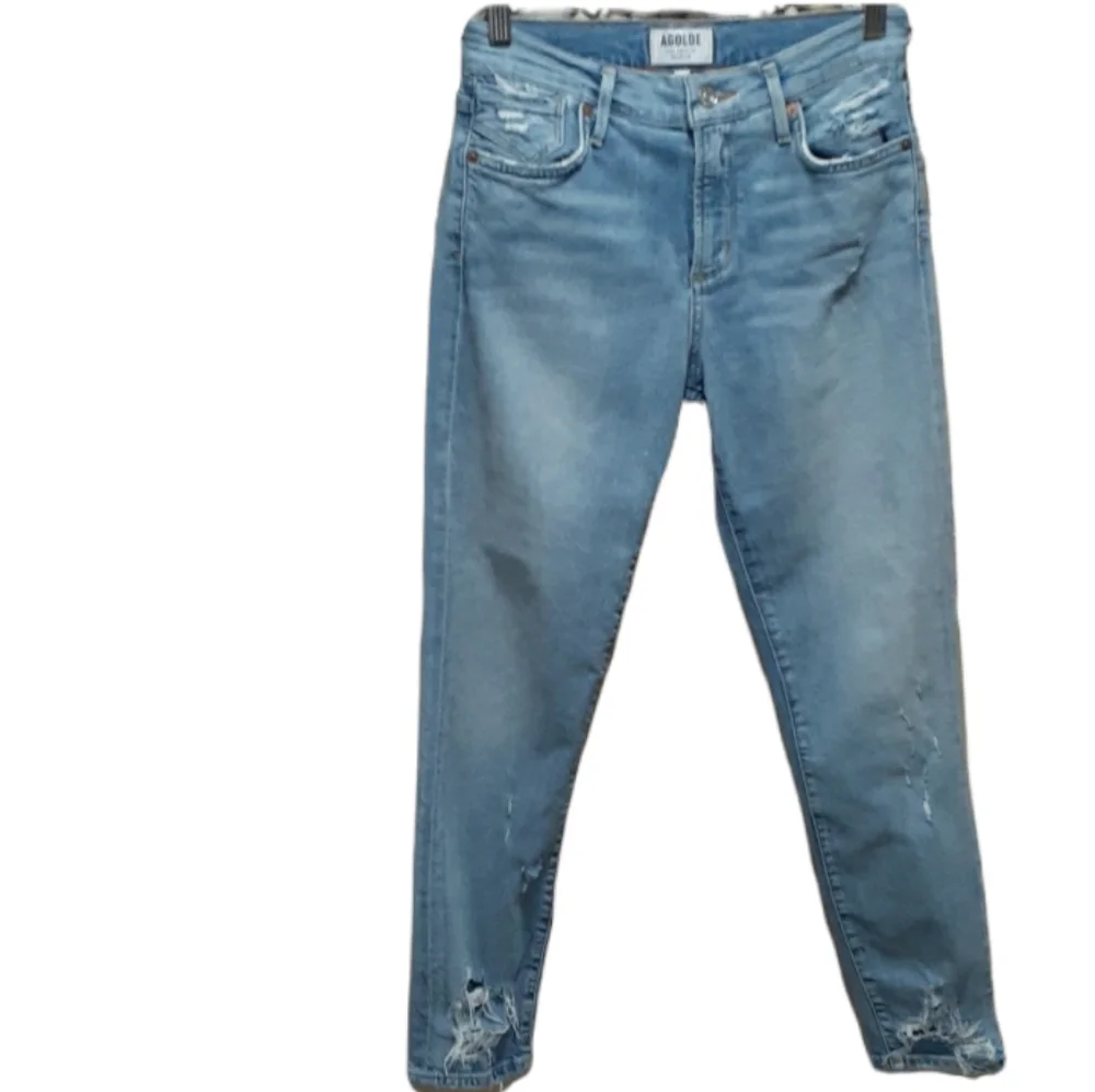 AGOLDE distressed blue jeans size 26 - Picture 1 of 16